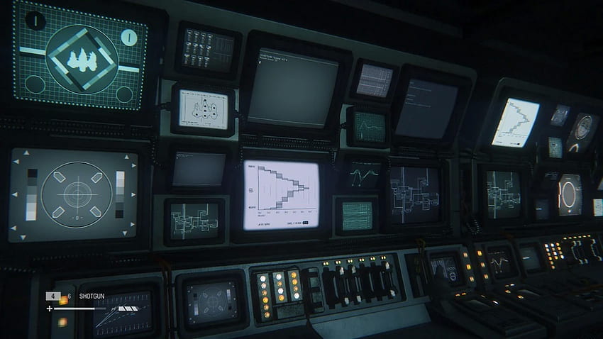 The meme is a still image from the video game "Call of Duty: Modern Warfare" showing a dark, high-tech control room with multiple screens displaying various military intelligence and surveillance data. The image is captioned "When you're trying to get a shot in a … " and ends with the text "… but your operator is … ". The image is likely meant to be humorous, implying that the player is struggling to get a shot in the game, but their operator (a computer-controlled character) is interfering with their efforts.